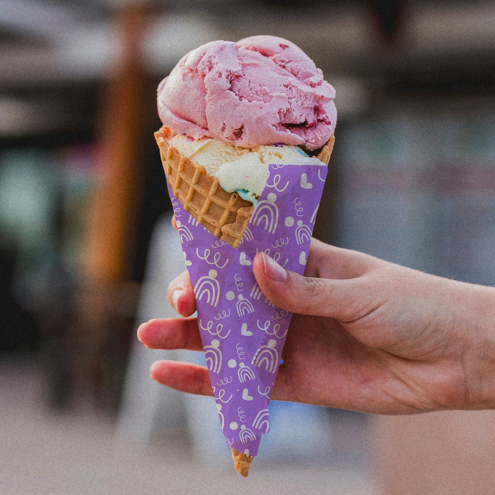 SCOOOP ice cream wrap mockup