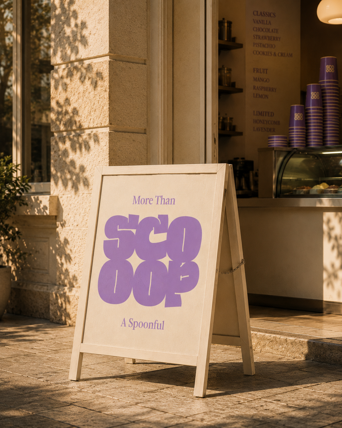 SCOOOP chalkboard menu